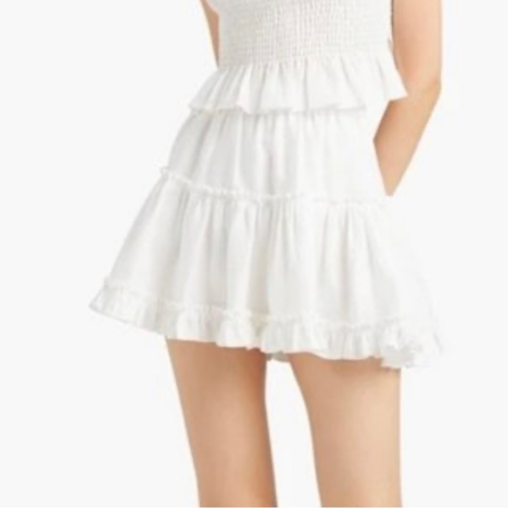 Hill House Paz Skirt Linen White Size Medium